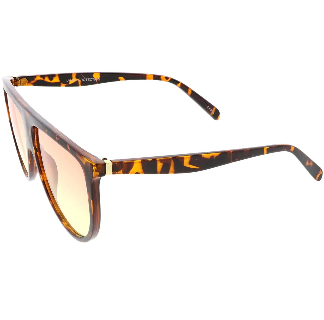 Oversize Flat Top Aviator glasses  Gradient Teardrop Flat Lens 60mm