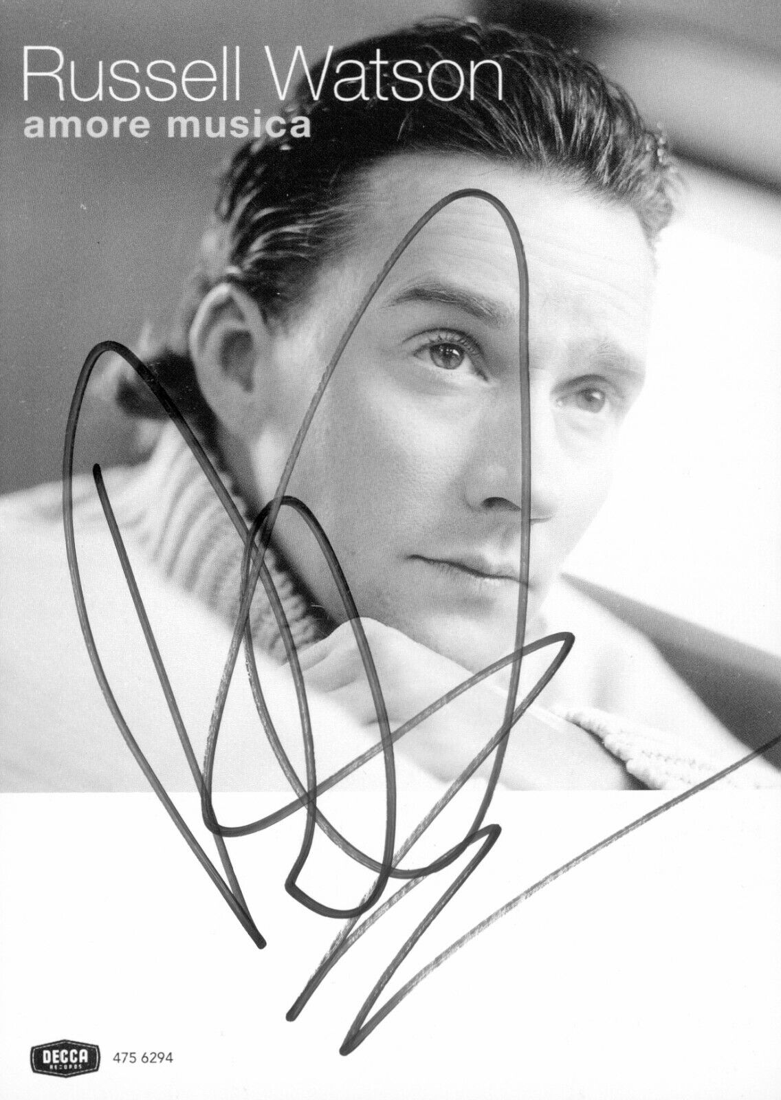 Russell Watson Signed 6x4 Photo Poster painting Card English Tenor Opera Pop Music Autograph COA