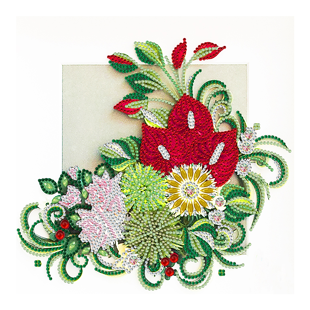 

Flower Quilling Paper - Special Shaped Diamond Painting - 30*30CM, 501 Original