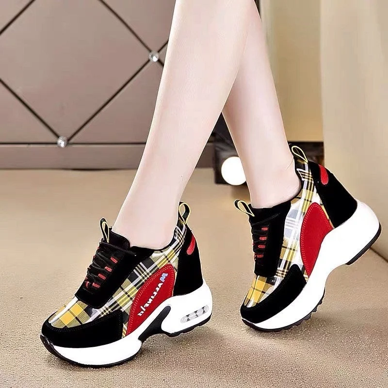 Women Sneakers 2020 Summer Autumn High Heels Ladies Casual Shoes Women Wedges platform shoes Female Thick Bottom Trainers
