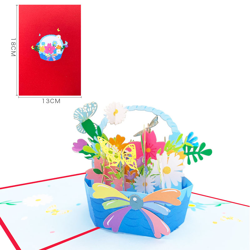 Flower Basket Pop Up Card
