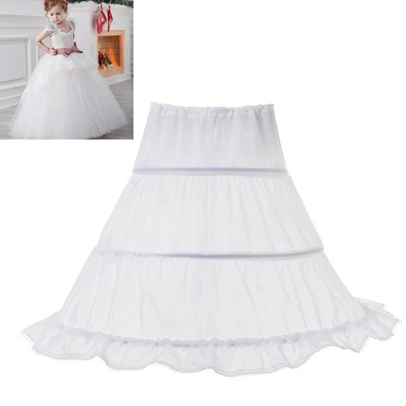 White Tulle Puffy Skirt Little Girl Wedding Accessories Petticoat Underskirt Baby Girl Tutu Skirt Children Clothing Kids Clothes