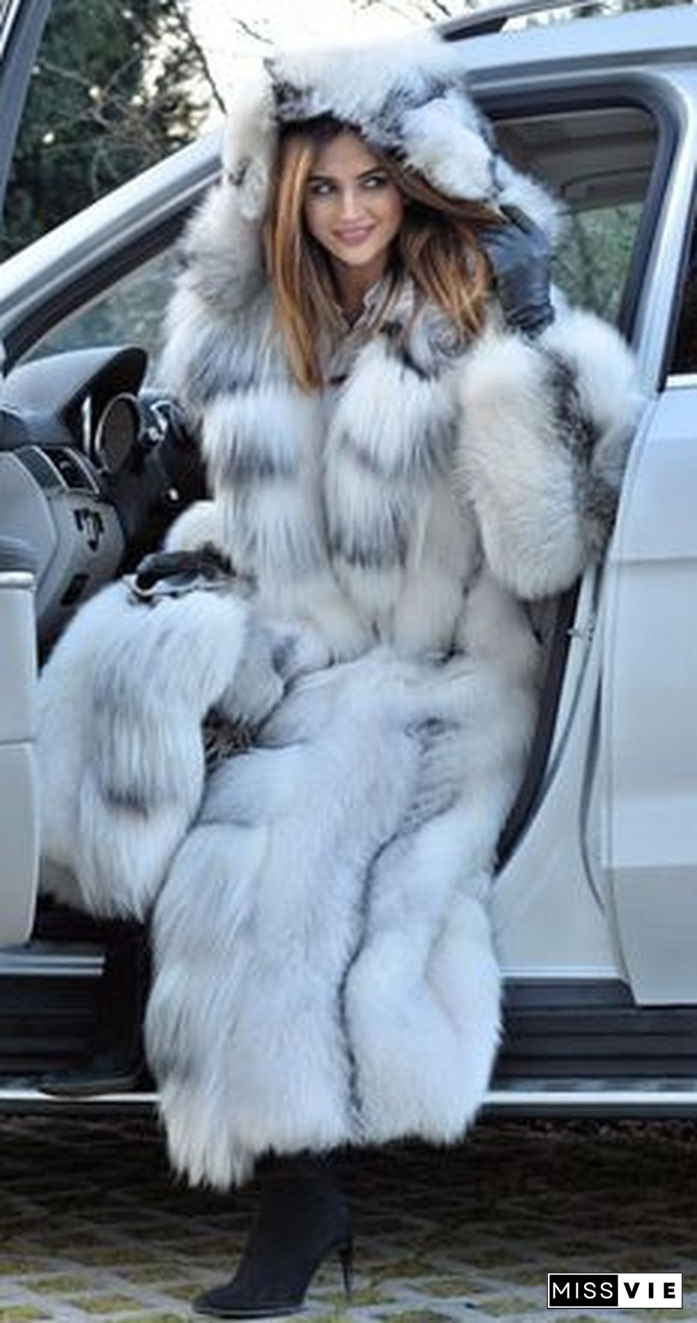 Fur Coat Warm Winter Coats for Women Womens Coats and Jackets Plus Size Hooded White One Piece of Fur Abrigos De Mujer Chaquetas De Mujer Casacos De Inverno Feminino