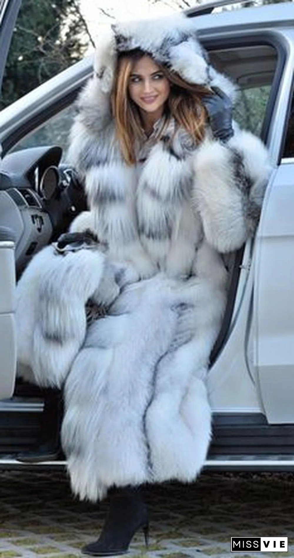 Fur Coat Warm Winter Coats for Women Womens Coats and Jackets Plus Size Hooded White One Piece of Fur Abrigos De Mujer Chaquetas De Mujer Casacos De Inverno Feminino