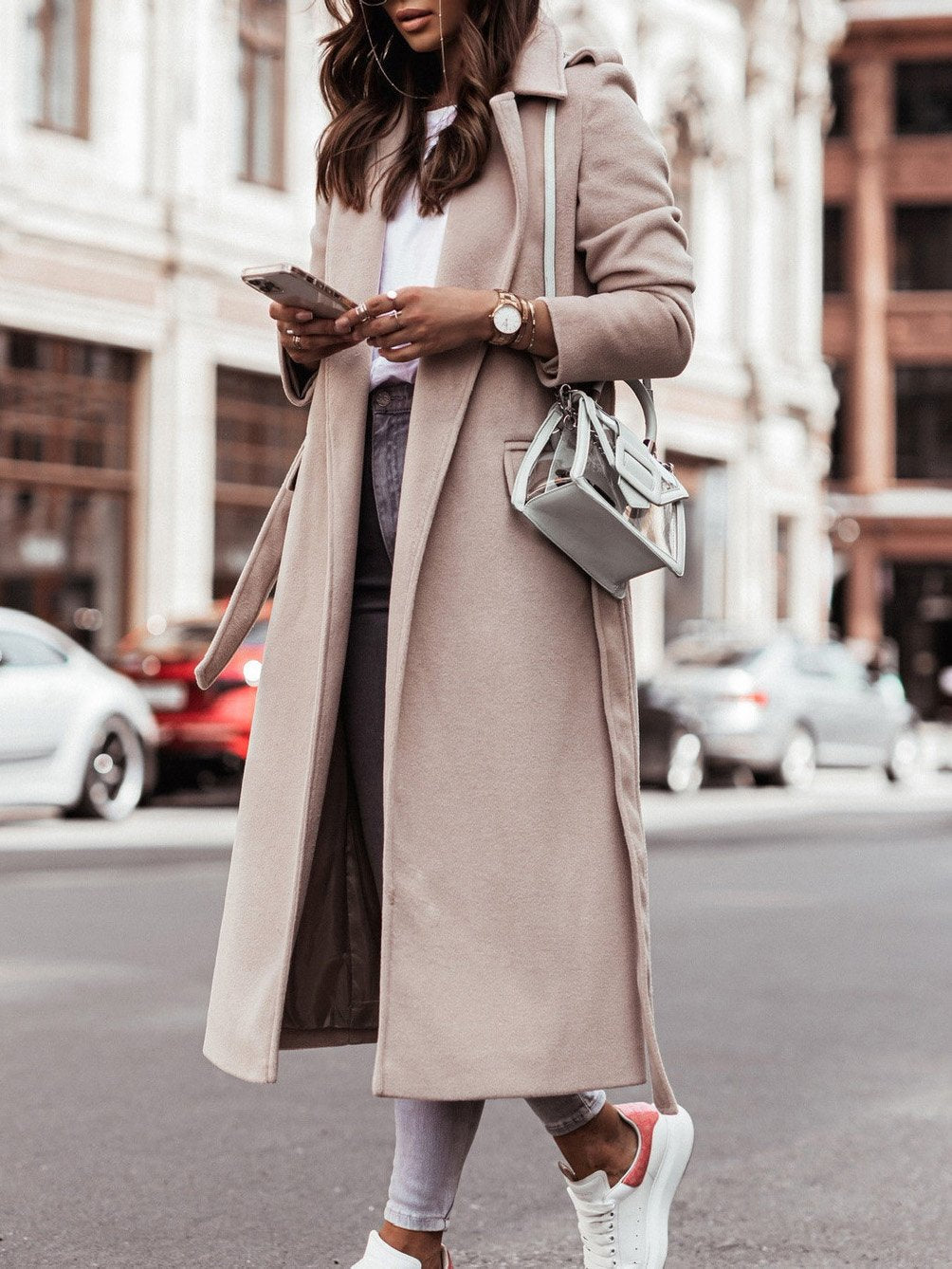 Women's V-neck Long Sleeve Sweater Coat Top