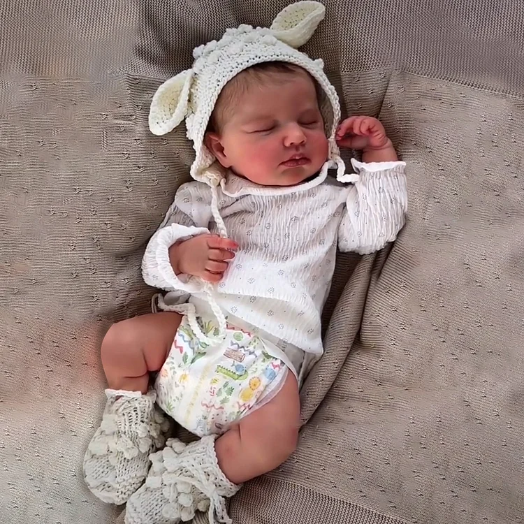  12"&16" Full Liquid Solid Platinum Silicone Baby Doll, No Joint More Flexible Realistic Reborn Baby with Realistic Belly Button and Birth Mark Rebornartdoll® RSAW-Rebornartdoll®