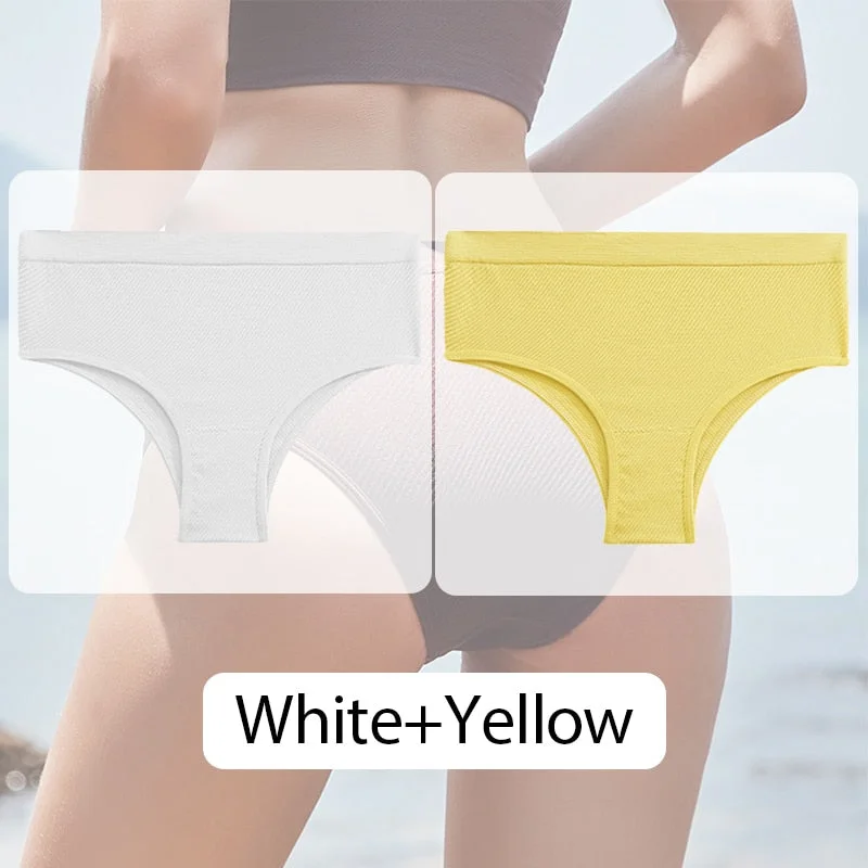 FINETOO Women Seamless Panties M-XL Low Waist Briefs Ladies Comfortable Underpants Sexy Girls Underwear Female Lingerie 6 Colors