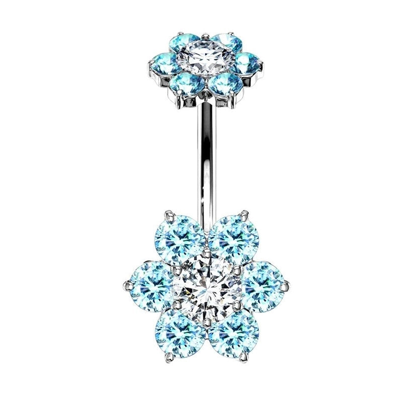 1 Piece Belly Rings Minimalist Color Block 304 Stainless Steel Inlay Zircon