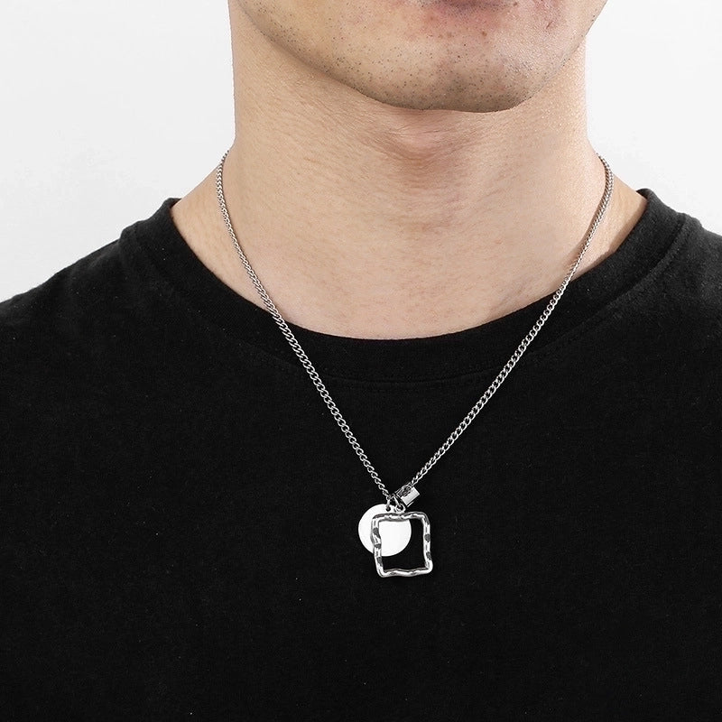 Hip-Hop Geometric Titanium Steel Men's Pendant Necklace