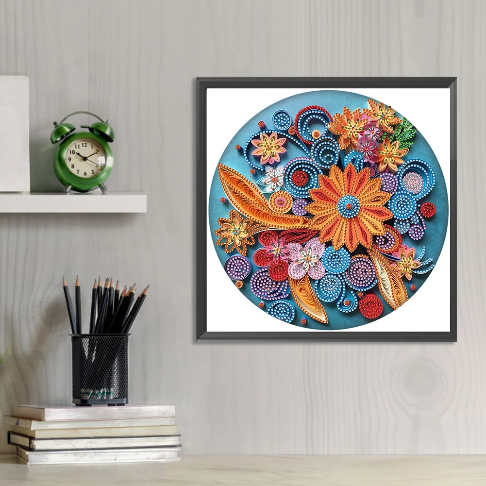 Diamond Painting - Partial Special Shaped Drill - Flower(Canvas|30*30cm)