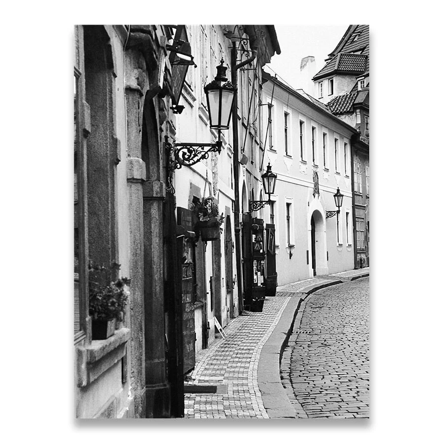 Paris Landscape Wall Art Canvas Painting Nordic Posters And Prints Black White Retro Poster Wall Pictures For Living Room Decor