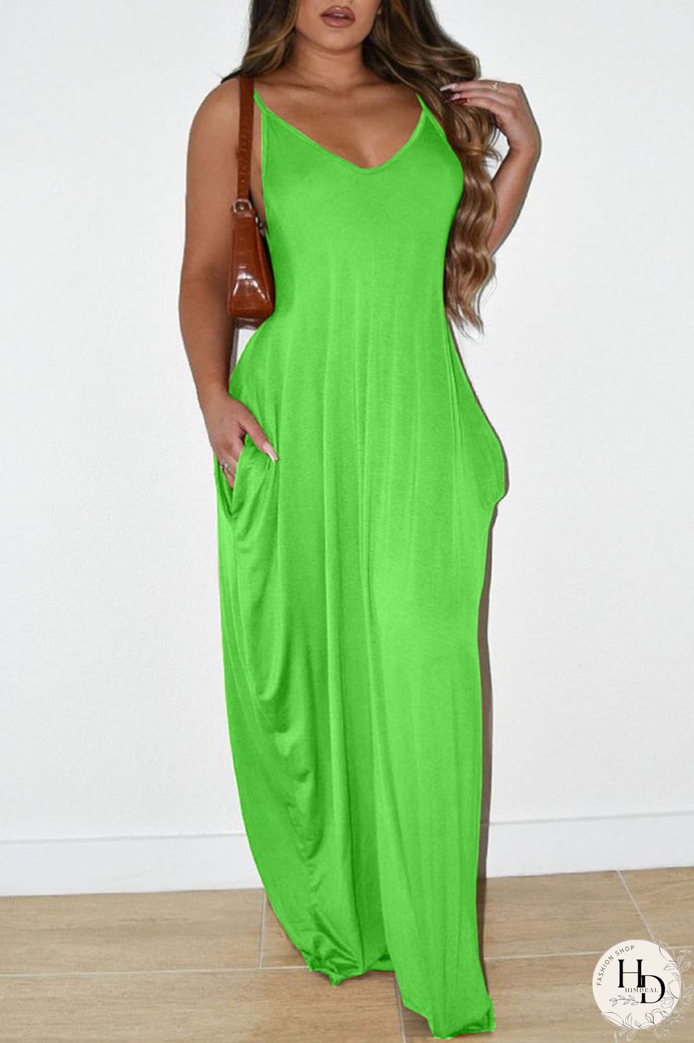 Black Sexy Casual Solid Backless V Neck Sling Dress