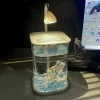 Fish tank fighting fish special ultra white small lazy glass tank living room creative desktop ornaments high-end ornamental lamp
