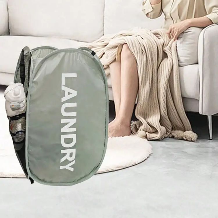 Likron Watches Premium Space-Saving Pop-Up Laundry Hamper Collapsible Breathable Mesh Organizer for Elegant Home Storage