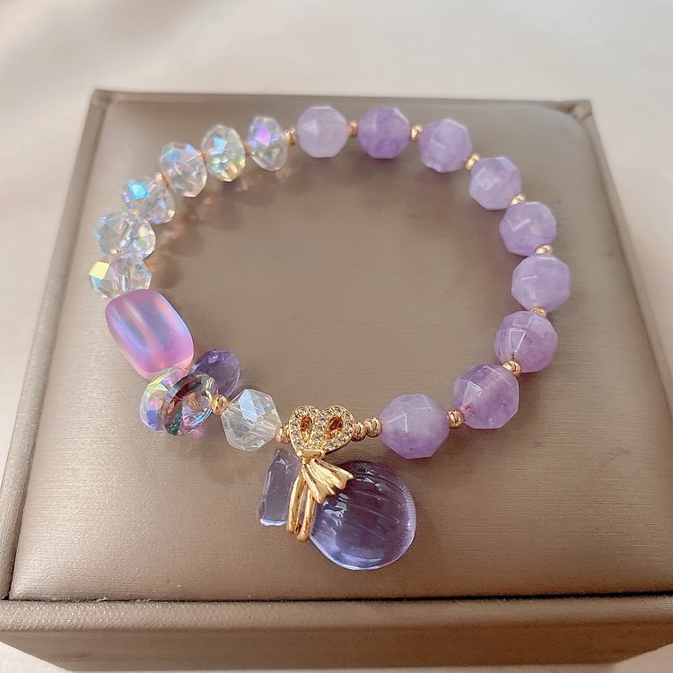 Purple Faceted Agate Bracelet KERENTILA