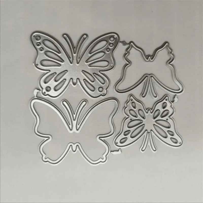 4PCS/Lot Butterfly Metal Cutting Dies DIY Cards Stencils Photo Album Embossing Paper Making Scrapbooking Card Mold Crafts Dies