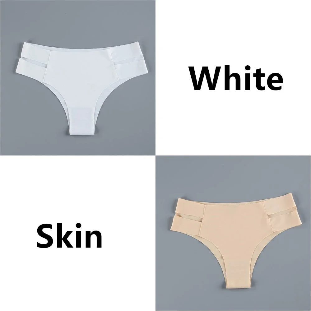 Seamless Women Pantys Girls Thongs Low Waisted Soft Woman Panties Briefs Fashion Solid Colors M-XL Sexy Underpants For Women New