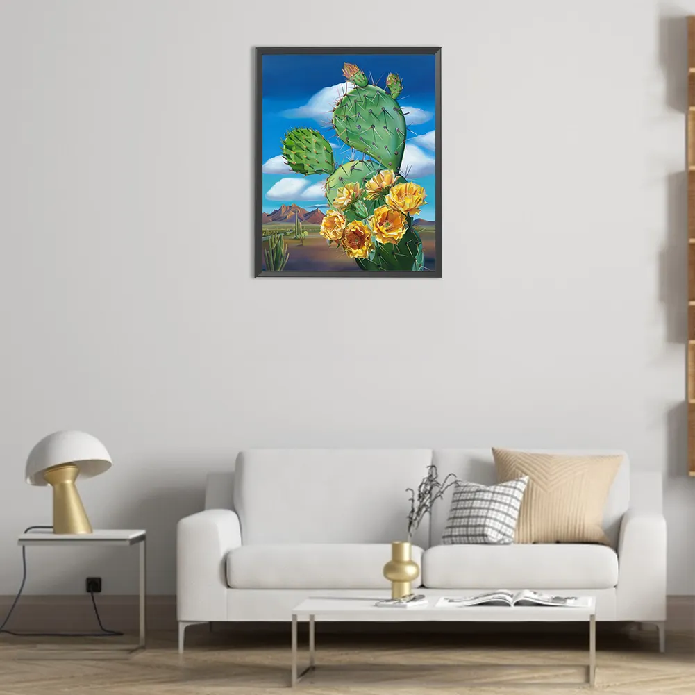 Full Round Diamond Painting 40*50cm - Cactus Flower