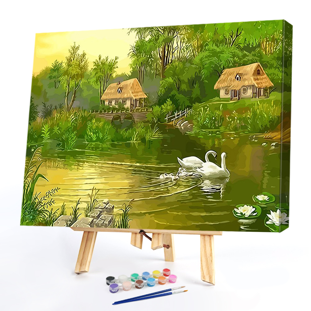 

40x50cm - Paint By Numbers Water Goose, 501 Original