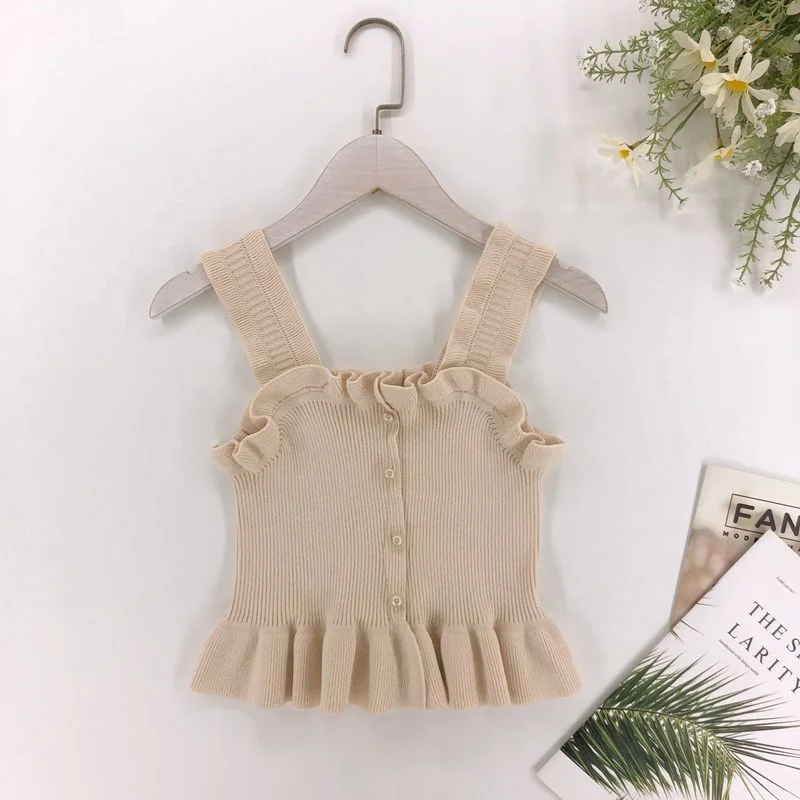 Uveng Uveng Summer New Vest Sling Women Wear A Sexy Wooden Ear Top