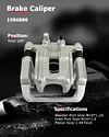 cciyu 19B6886 Rear Left Brake Caliper With Bracket For Acura For RDX 2013-2018,For Honda For Crosstour 2012-2015,For Honda For CR-V 2007-2016
