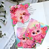 4PCS DIY Diamond Painting Corner Bookmark Kits (Pink Owl)