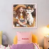 Sunshine Girl Cow-11CT Stamped Cross Stitch 40*40cm tapestrymarket