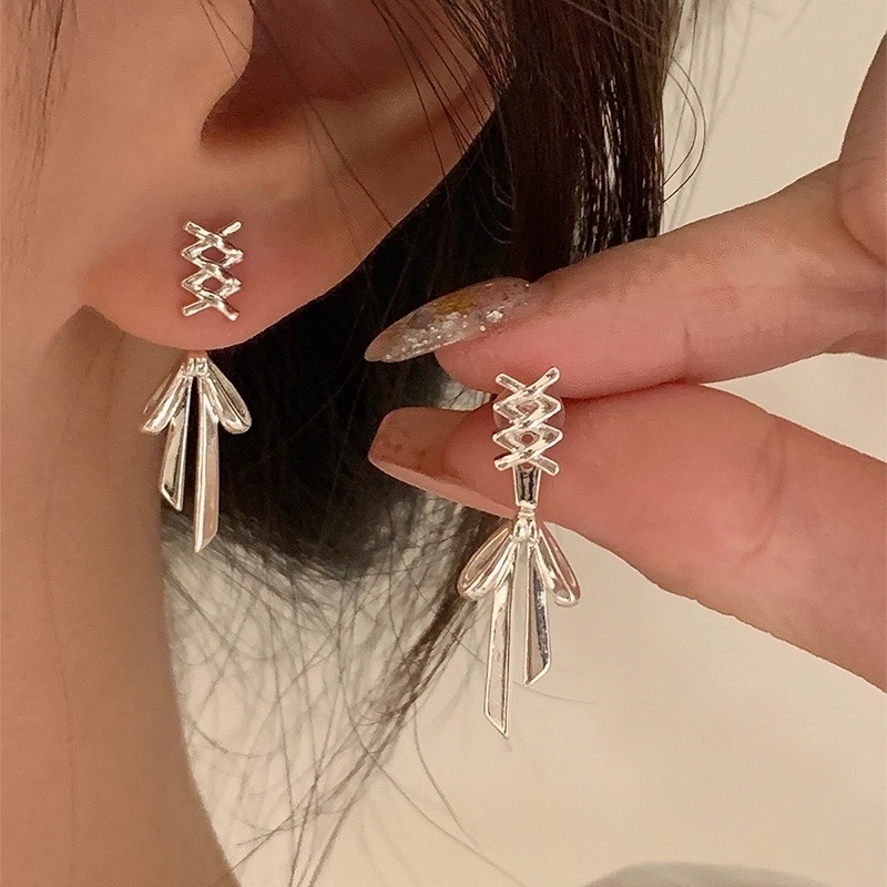 1 Pair Casual Minimalist Streetwear Bow Knot Plating Copper Drop Earrings