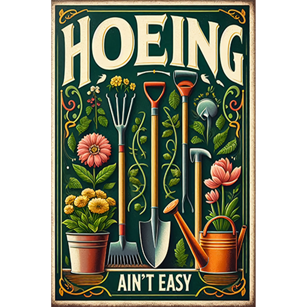 Garden Tools 30*45cm(canvas) full round drill diamond painting