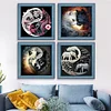 (US Only)4pcs Animal Printed Cross Stitch Kit 40x40cm DIY 11CT Thread Art Needlework
