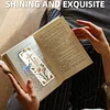 3Pcs DIY Pearl Painting Cross and Flowers Bookmark with Butterfly Pendant Home Office Supplies Gift for Book Lovers