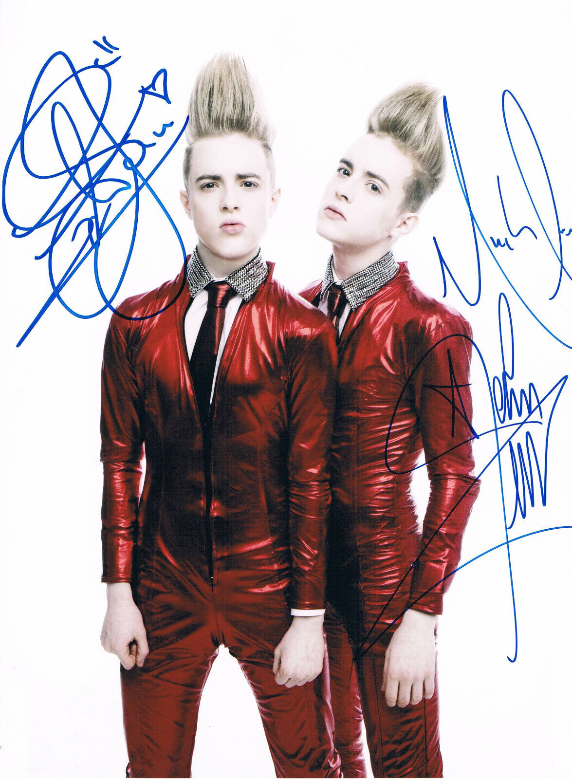 Jedward genuine autograph 8x11