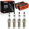 A-Premium Iridium Platinum Spark Plugs Compatible with Honda CR-V CRV 2010-2014, Civic 2012-2015, Accord 2008-2012, Crosstour 2012-2015 & Acura TSX 2009-2014, ILX 2013-2015, 2.4L, Pack of 4