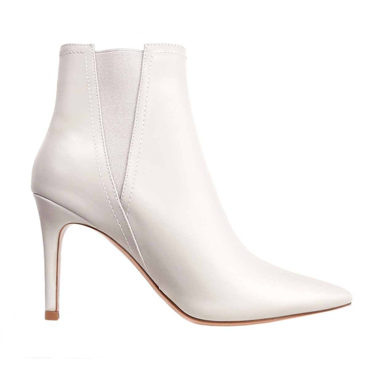 90mm Women Stiletto Middle Heel Pointed Toe Ankle Boots Matte-MERUMOTE