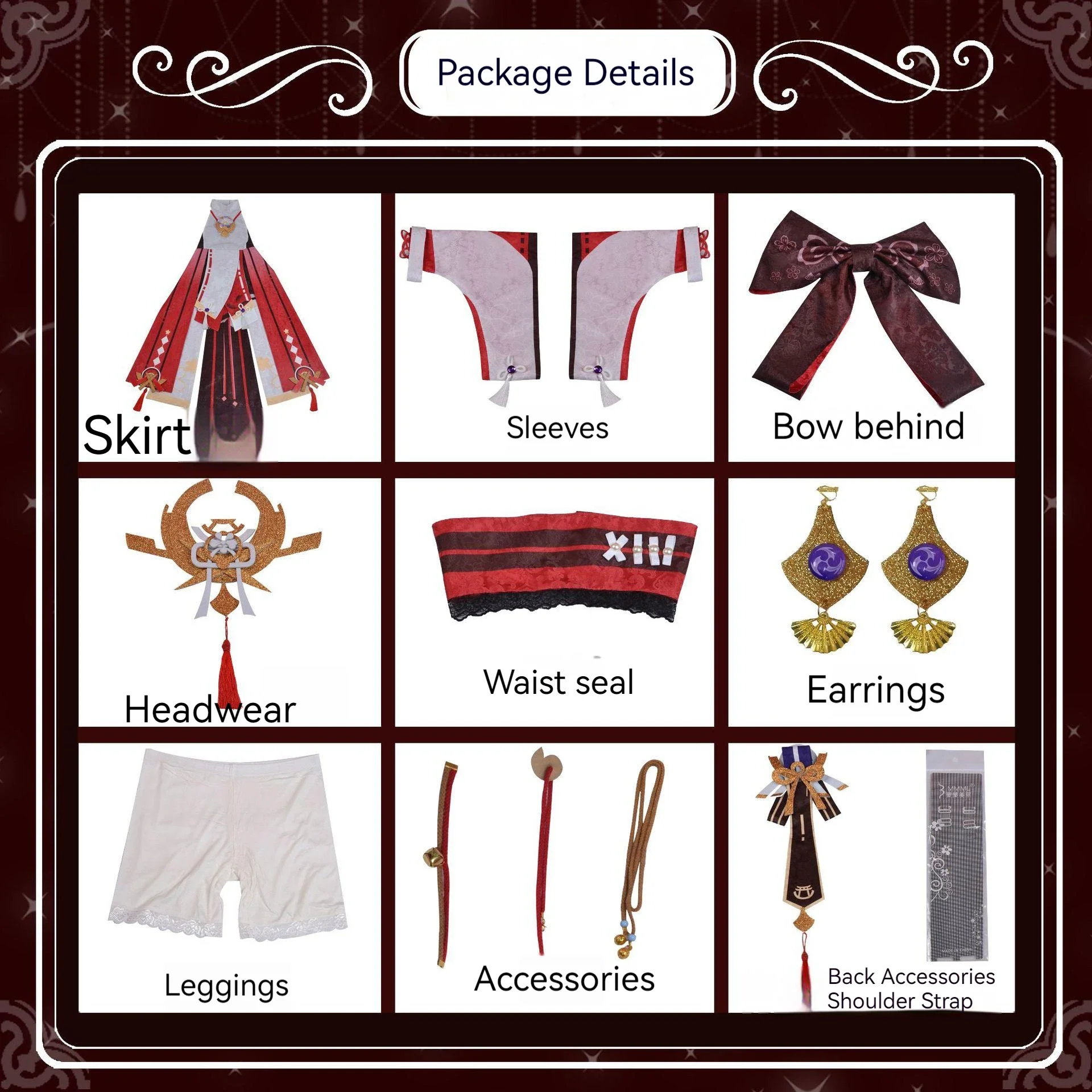 [Wetrose]  In Stock Genshin Impact Yae Miko Cosplay Costume Kitsune Guuji Fox Girl Wig Full Set