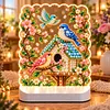 DIY Diamond Art LED Night Light &ndash; Light-Up Table Decor, Double-Sided Printed DIY Crystal Pearl Painting Decoration for Holiday & Gifts(Birdhouse)