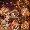 6 pi&egrave;ces de peinture en diamant DIY de Thanksgiving, d&eacute;corations, d&eacute;corations en acrylique, pendentifs d&eacute;coratifs
