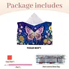 Purple Butterfly DIY PULeather Diamond Painting Tissue Box for Adults Beginners Gem Art Painting Napkin Holder for Living Room Bedroom Bathroom Table Decor