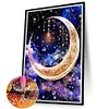 2Pcs/set Diamond Painting-DIY Full Round Drill Stars Moon(40*60CM)