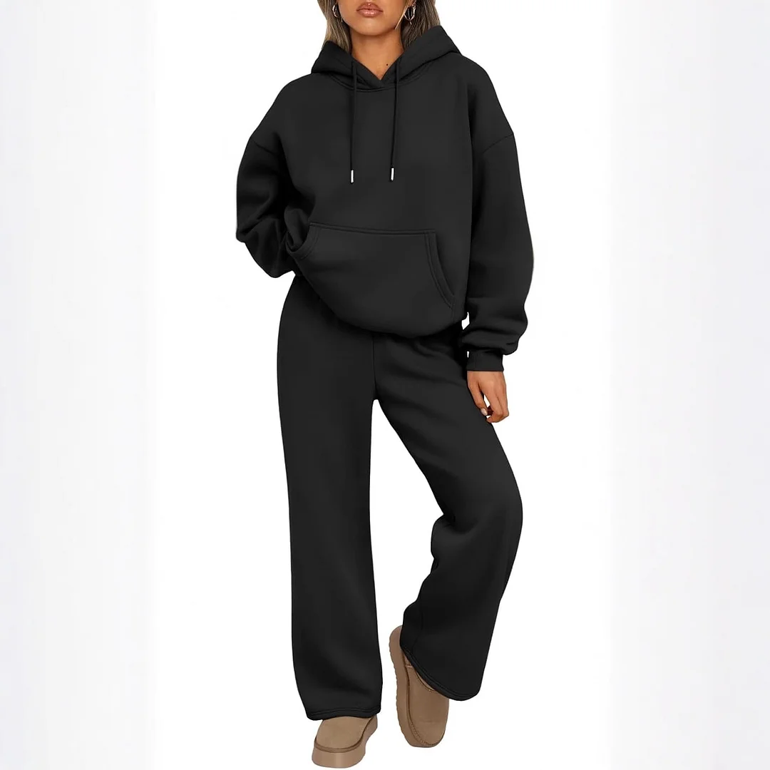 2025 new autumn and winter hooded sweatshirt and trousers suit