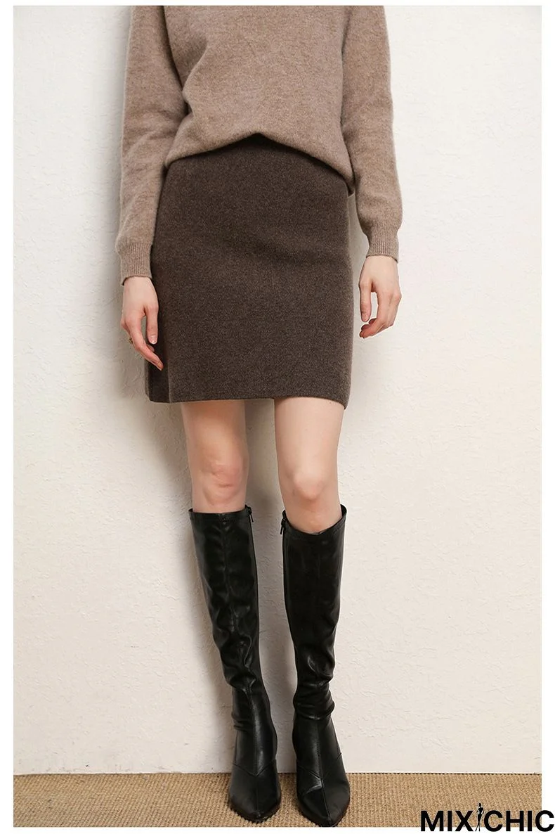 Paneled Cotton-Blend Skirt