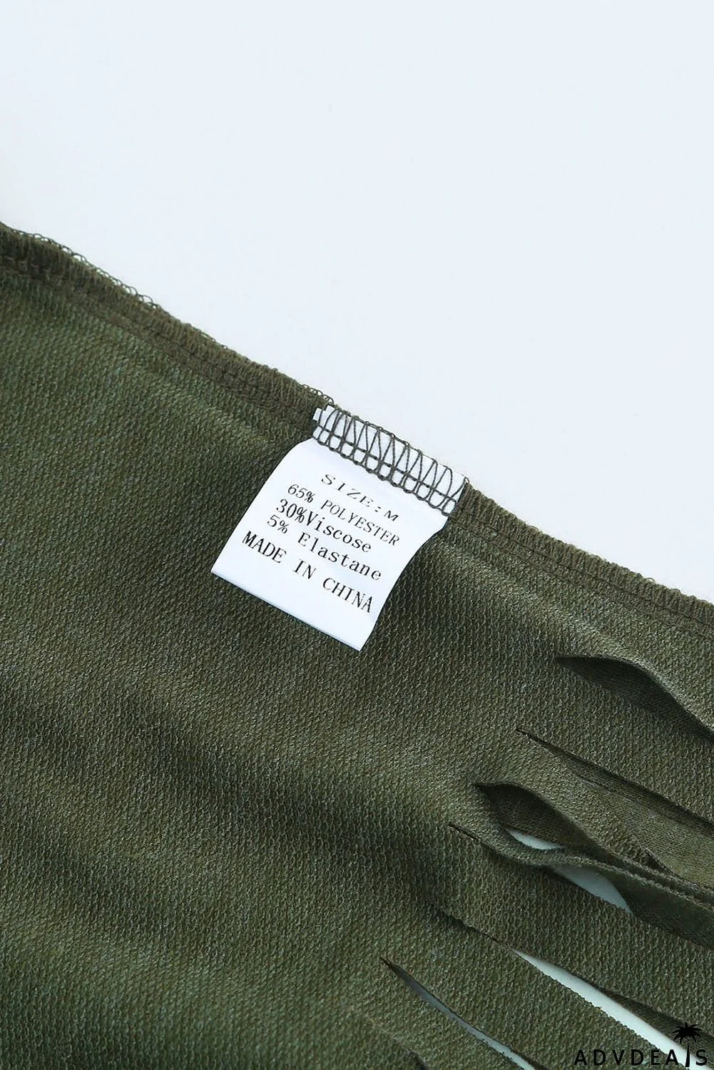 Fringe Hem V Neck T Shirt