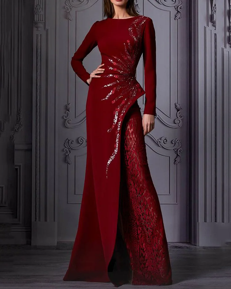 Sequins Women Evening Dress