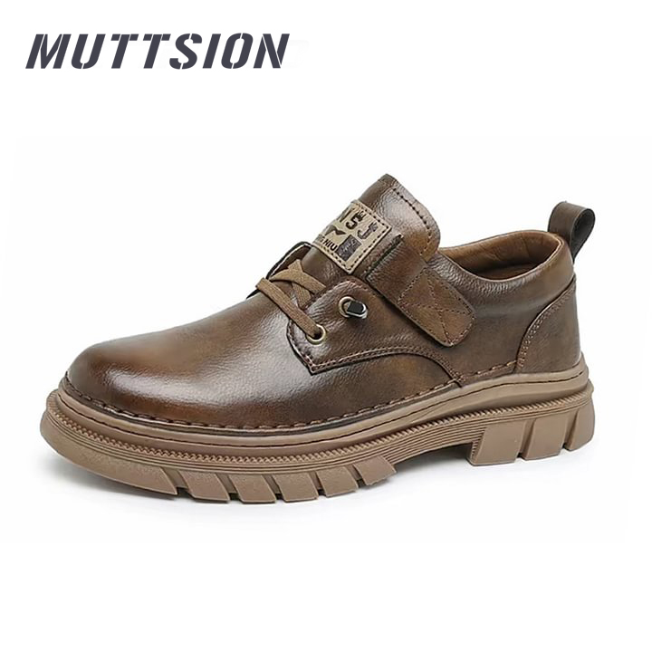 MUTTSION British Style Wide Toe Casual Low Top Outdoor Vintage Leather Shoes MUTTSION.COM MUTTSION