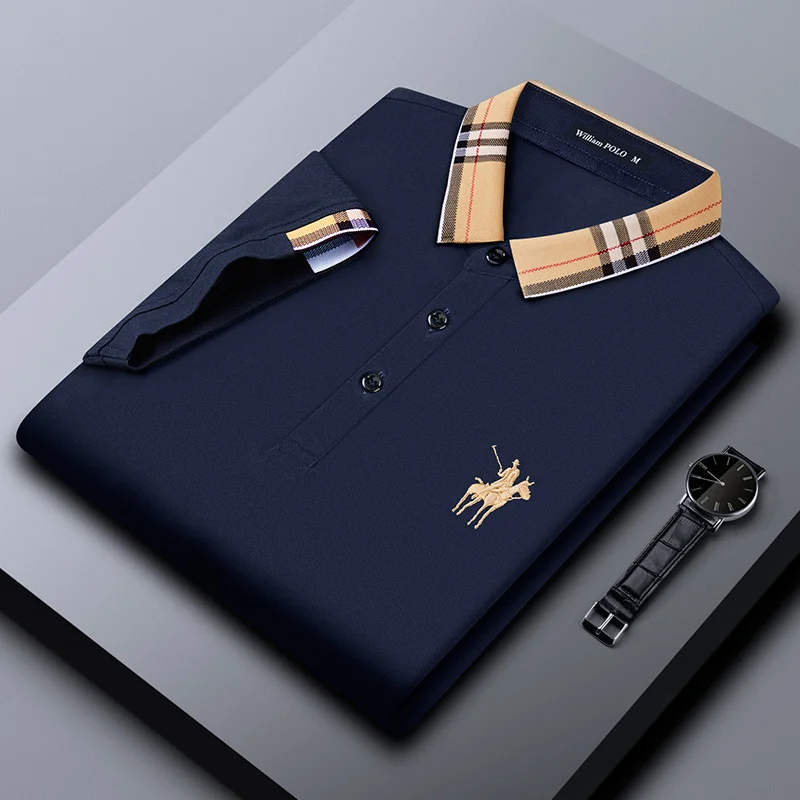 POLO Shirt Casual Simple All-Match Trend Lapel Short-Sleeved Men's POLO Shirt