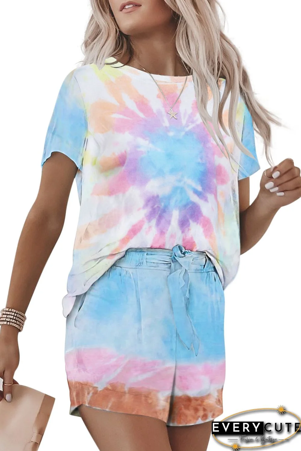 Multicolor Tie Dye Lounge Set