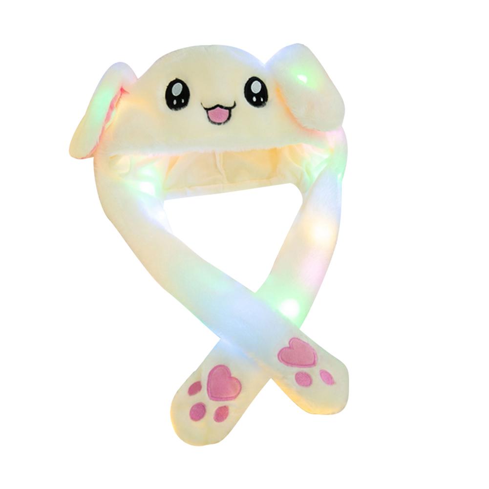 

Glow Rabbit Funny Play Toy Bunny Ears Airbag Toy Hat (Illuminate White, 501 Original
