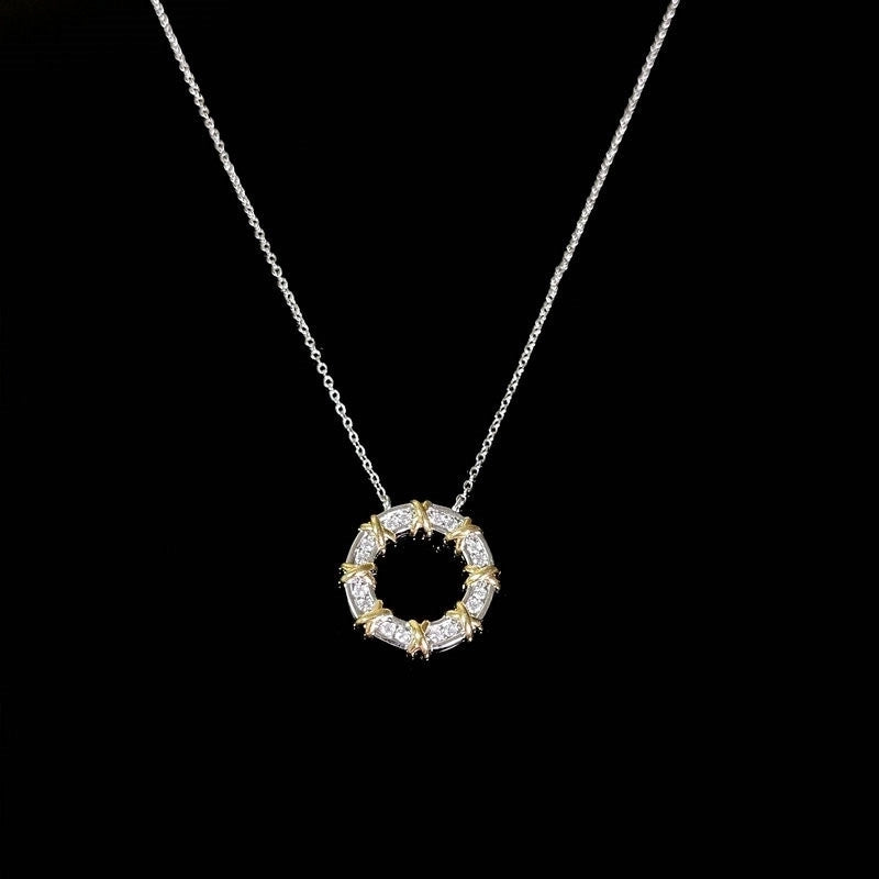 Copper Minimalist Classic Style Inlay Solid Color Zircon Rings Earrings Necklace