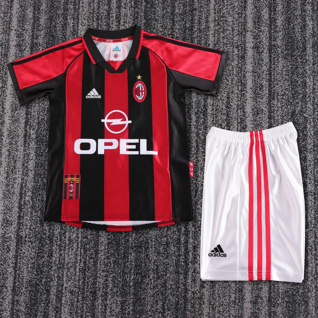 1998-1999 Retro AC Milan Home Football Shirt Kids Size