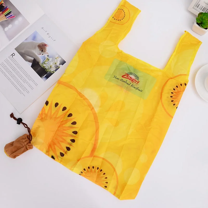 Reusable Shopping Bag Fruits kiwifruit ECO Grocery Polyester